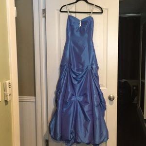 Blue metallic dress